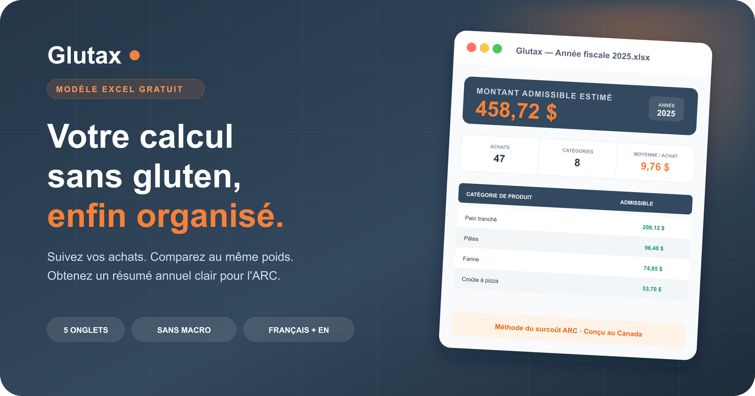 Comment déclarer les aliments sans gluten : tableur gratuit